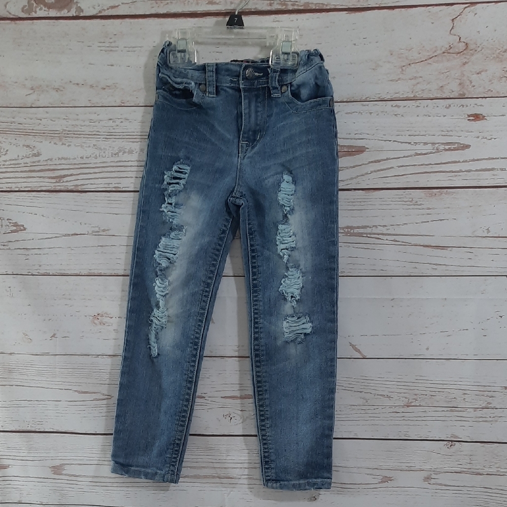 Blue Distressed Girls Jeans Size 6x